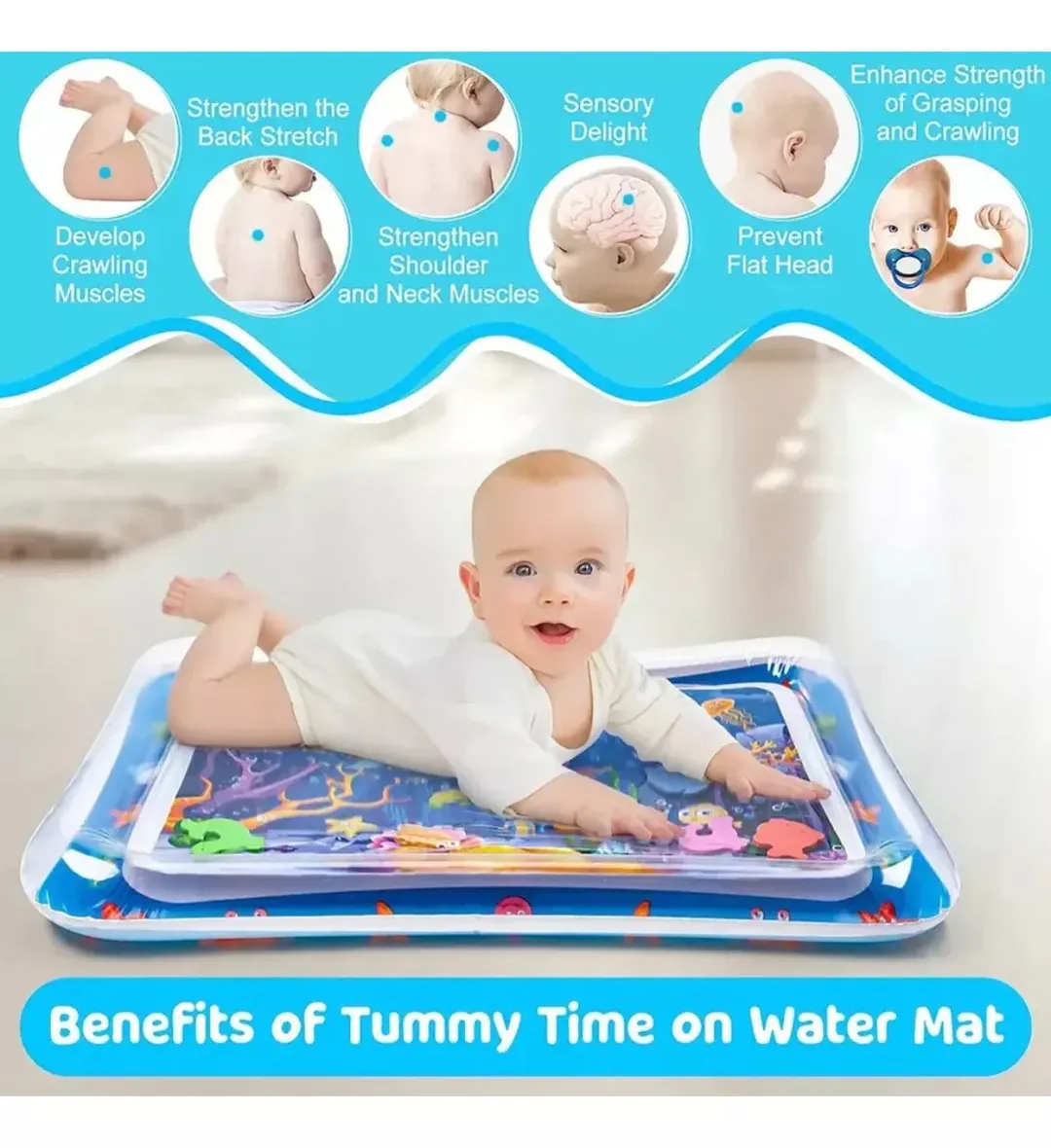 COLCHONETA TAPETE DE AGUA INFLABLE BEBÉS: ¡Diversión acuática para el desarrollo de tu bebé! - COLCHONETA TAP.DE AGUA INFLABLE BEBÉS cu