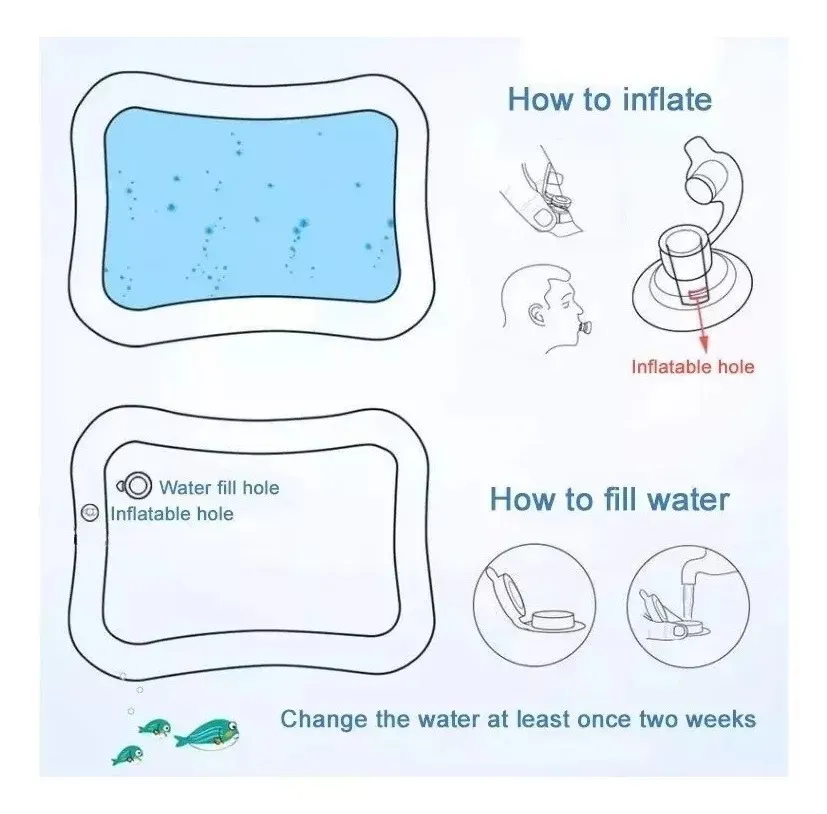 COLCHONETA TAPETE DE AGUA INFLABLE BEBÉS: ¡Diversión acuática para el desarrollo de tu bebé! - COLCHONETA TAP.DE AGUA INFLABLE BEBÉS cu