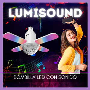 BOMBILLA LED DE COLORES CON SONIDO LUMIS