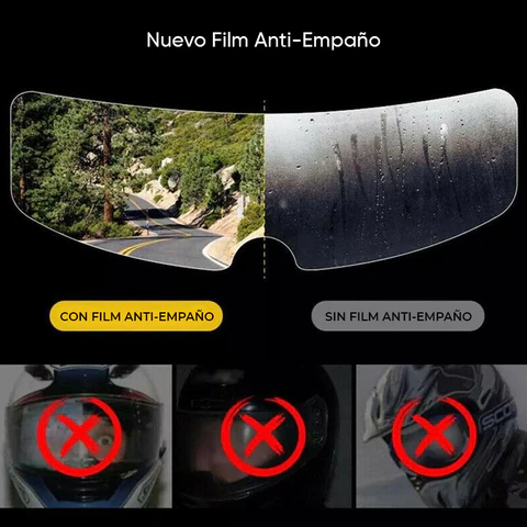 COMBO PELICULA ANTIAMPAÑANTE Y LLUVIA: ¡Adiós al Empañamiento y la Lluvia en Tu Casco!
