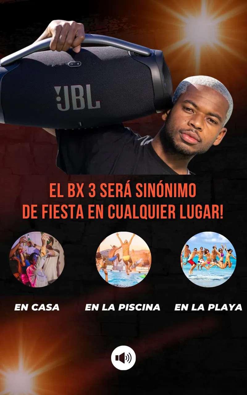 JBL Boombox 3: ¡Sonido potente, experiencia inmersiva!