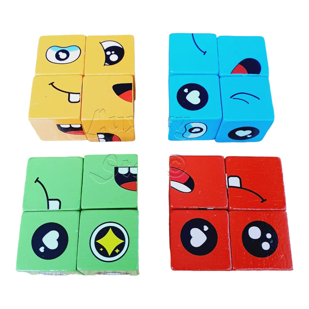 Juego de Cubos de Emojis: ¡Diversión y Aprendizaje para toda la Familia! - Juego pequeño cubos cambio de emociones