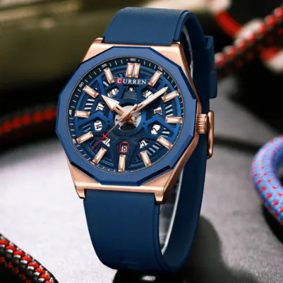 Reloj Curren 8437: Estilo Deportivo para Hombres - Reloj Curren 8437 en Silicona Deportivo