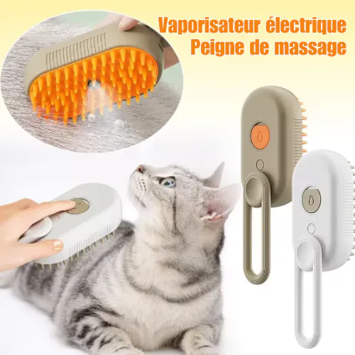 Cepillo de Vapor para Mascotas: ¡La Experiencia de Aseo Perfecta! - Cepillo Vapor Mascota Expandible 3 En 1