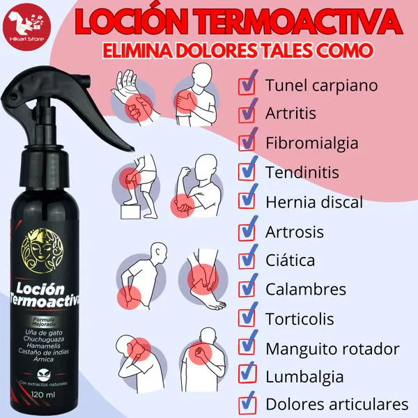 Loción Termoactiva: Alivio Instantáneo para Dolores Musculares y Articulares - Loción Termoactiva Combo*2
