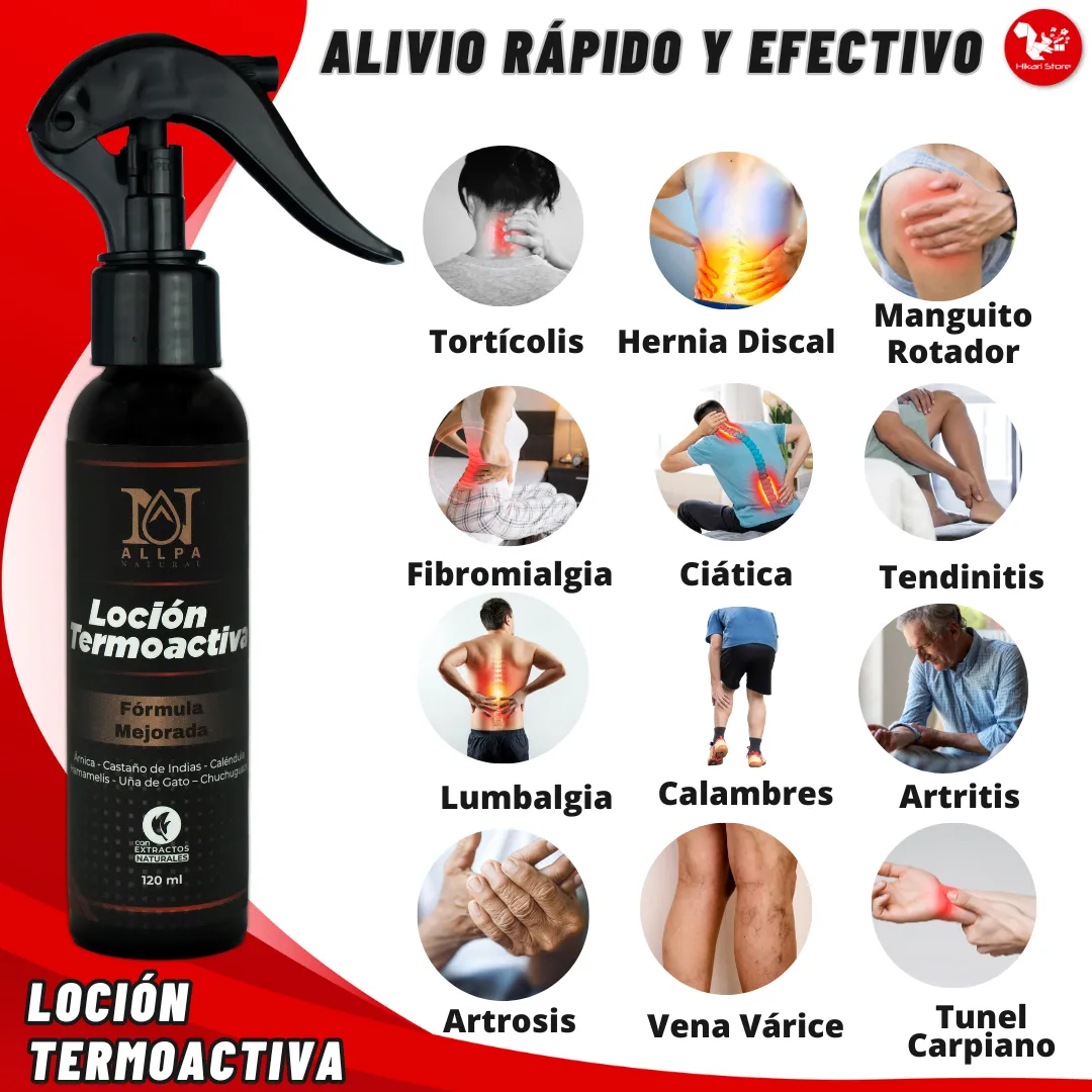Loción Termoactiva: Alivio Instantáneo para Dolores Musculares y Articulares