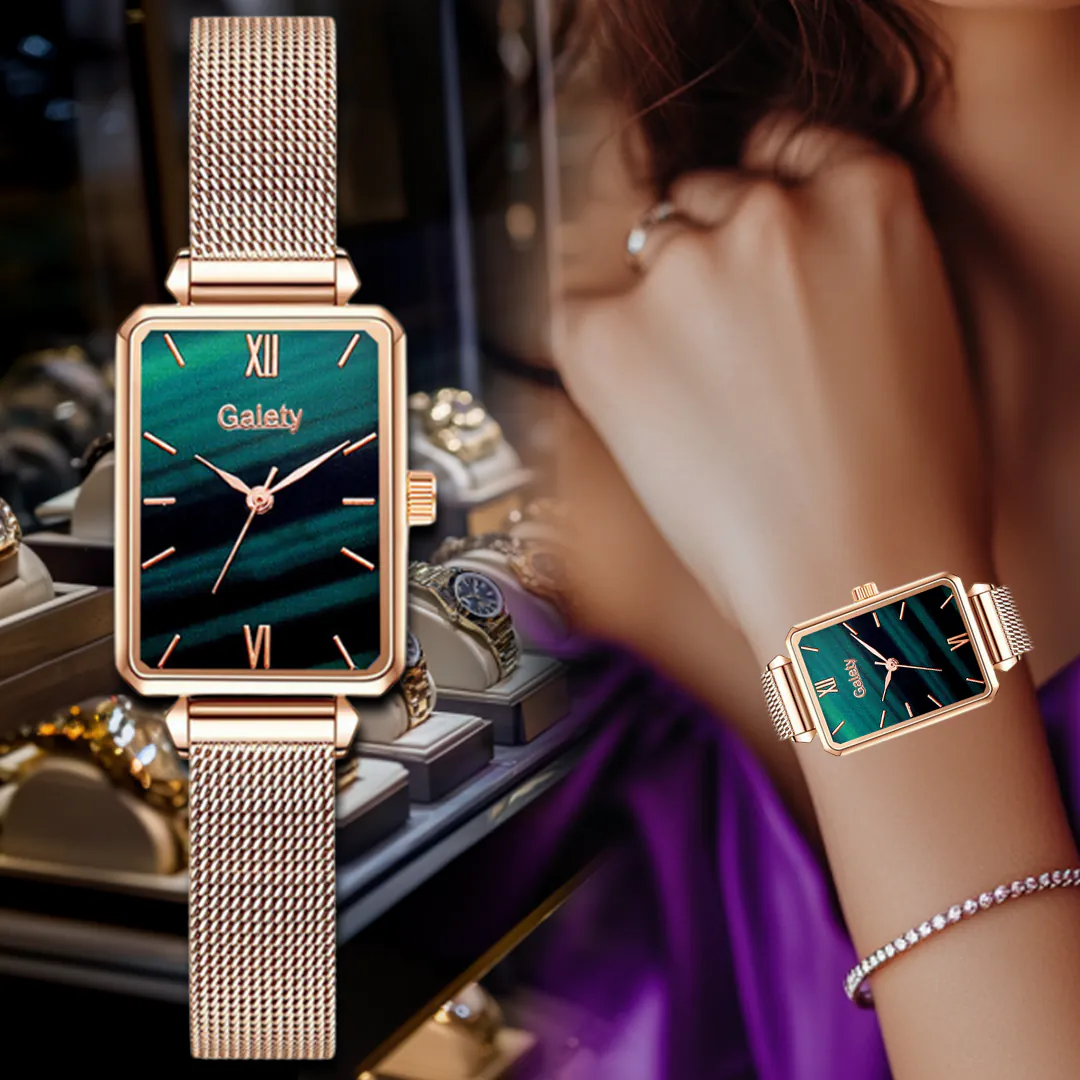 Reloj De Dama En tono verde: Elegancia y Estilo Incomparable - Reloj De Dama En tono verde