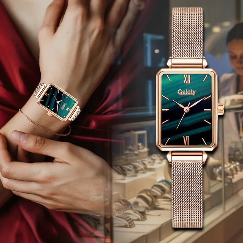 Reloj De Dama En tono verde: Elegancia y Estilo Incomparable