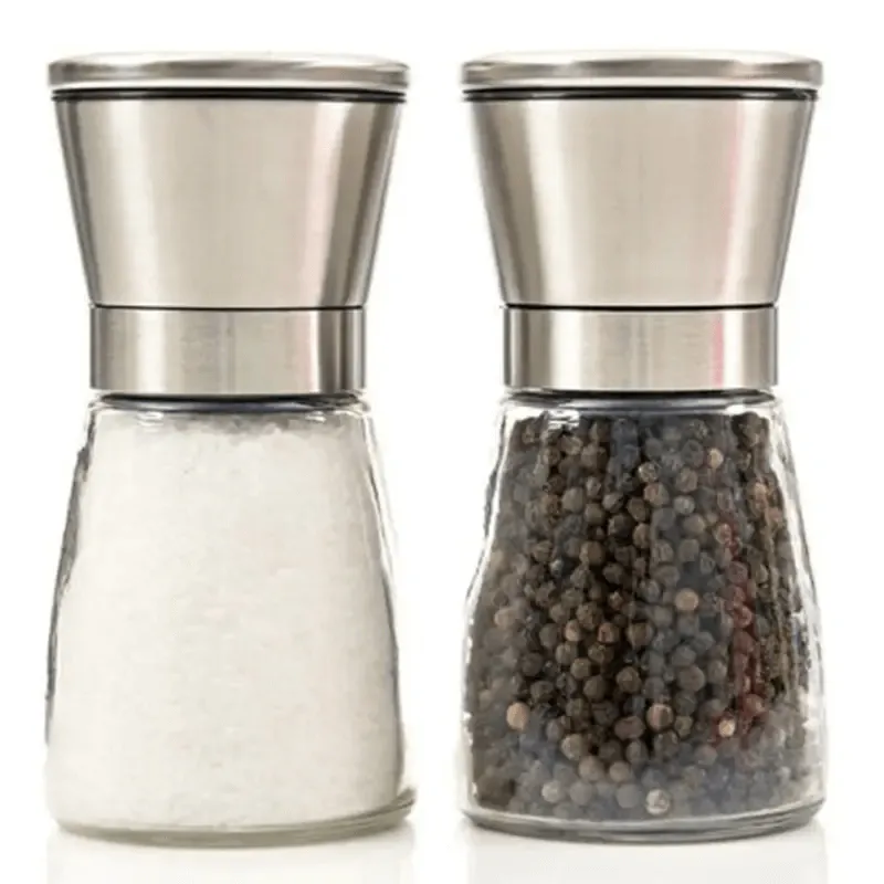 Molinillo Salero Pimentero de Acero Inoxidable: Elegancia y Frescura en tu Cocina - Molinillo Salero pimentero
