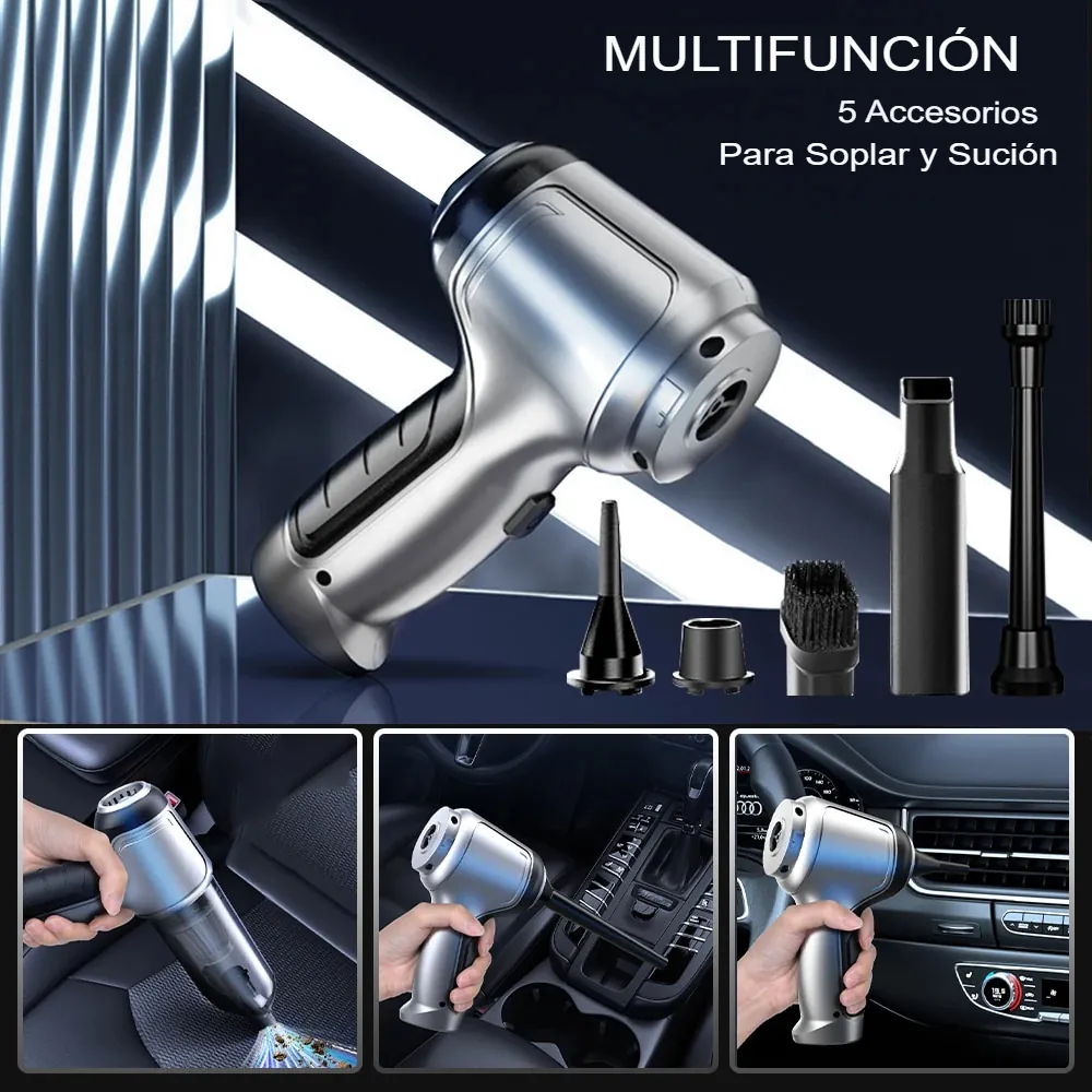 MINI ASPIRADORA RECARGABLE PARA AUTOS: Limpieza profunda sin esfuerzo - MINI ASPIRADORA RECARGABLE PARA AUTOS