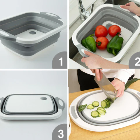 TABLA PARA PICAR PLEGABLE 3 EN 1: ¡El utensilio de cocina multifuncional que necesitas!