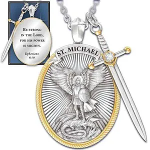 Collar San Miguel Arcángel: Protección y Fuerza Celestial - Collar San Miguel Arcangel+CajaRegalo DP