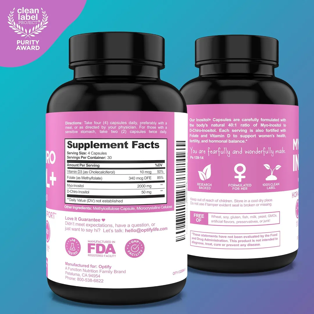 Suplemento Optify Inositol Mio-inositol: Equilibrio Hormonal para la Mujer - Suplemento Optify Inositol Mio-inositol