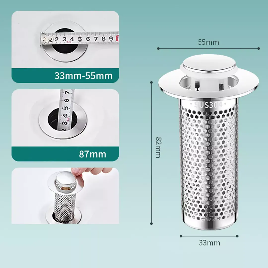 Tapón de Desagüe con Filtro: ¡Adiós a las obstrucciones! - Tapón de Desagüe para Lavado con Filtro