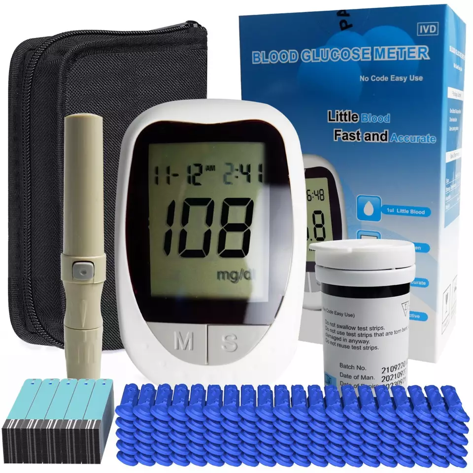Kit Glucómetro Tiras De Prueba y Agujas: Controla tu Diabetes con Precisión - Kit Glucómetro Tiras De Prueba y agujas