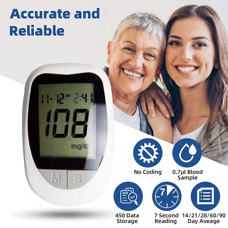Kit Glucómetro Tiras De Prueba y Agujas: Controla tu Diabetes con Precisión - Kit Glucómetro Tiras De Prueba y agujas