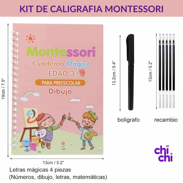Contenido del Set de Caligrafía Montessori