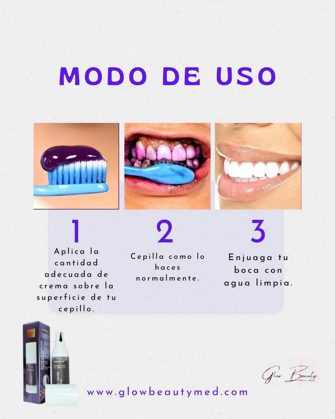 CREMA DENTAL MORADA BLANQUEADORA: ¡Sonríe con Confianza! - 861018- CREMA DENTAL MORADA BLANQUEADORA