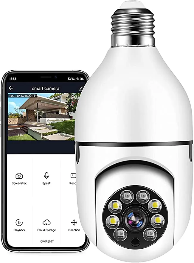 Cámara de Seguridad IP Wifi Bombillo 360: ¡La Protección Perfecta para tu Hogar! - Cámara De Seguridad IP Wifi Bombillo 360