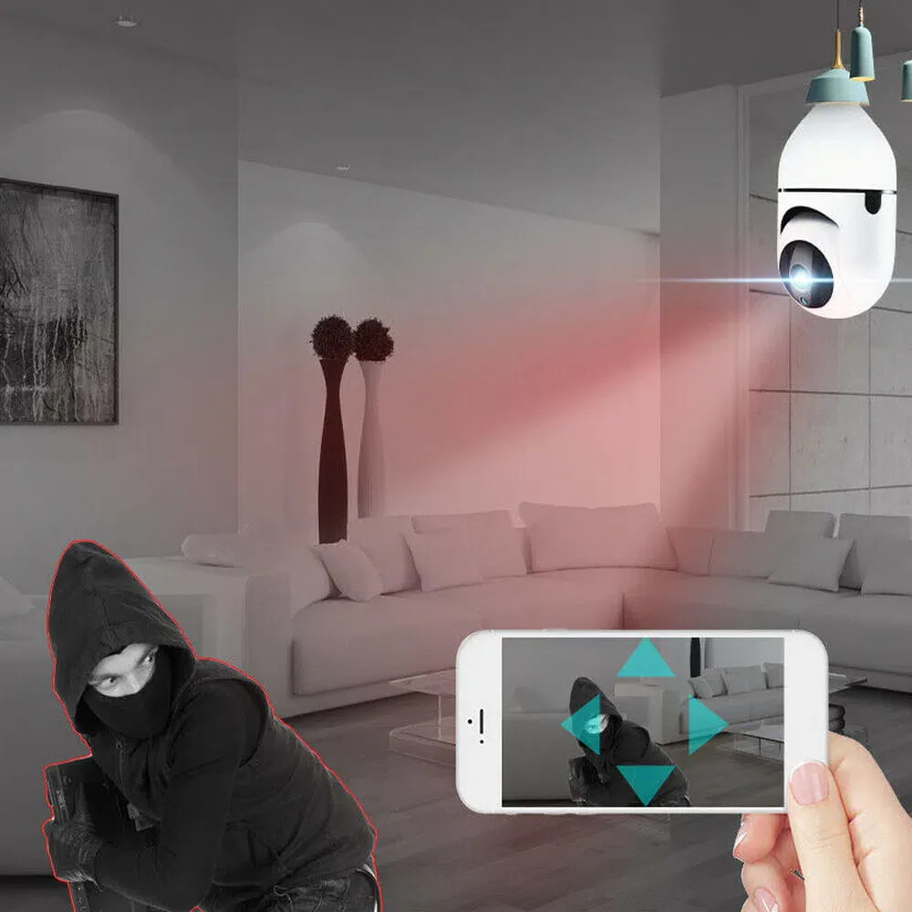 Cámara de Seguridad IP Wifi Bombillo 360: ¡La Protección Perfecta para tu Hogar! - Cámara De Seguridad IP Wifi Bombillo 360