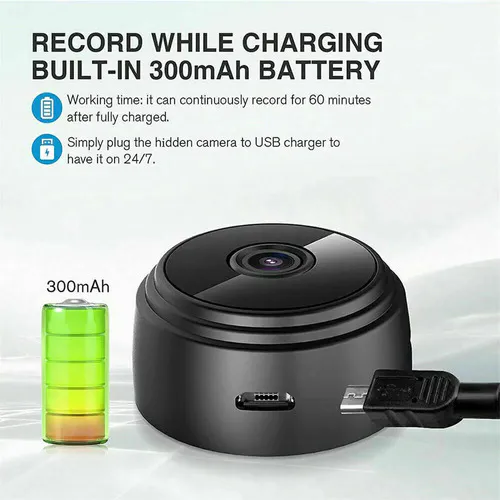 Mini Cámara Wifi Espía HD Imán Soporte C: Seguridad Discreta y Total - Mini Cámara Wifi Espía Hd Imán Soporte C