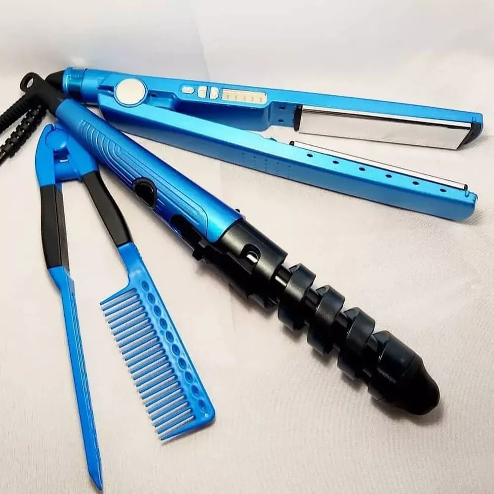Combo Nano Titanium: Tu Herramienta Definitiva para el Cabello - Combo Nano Titanium(Plancha+peine+Ondu