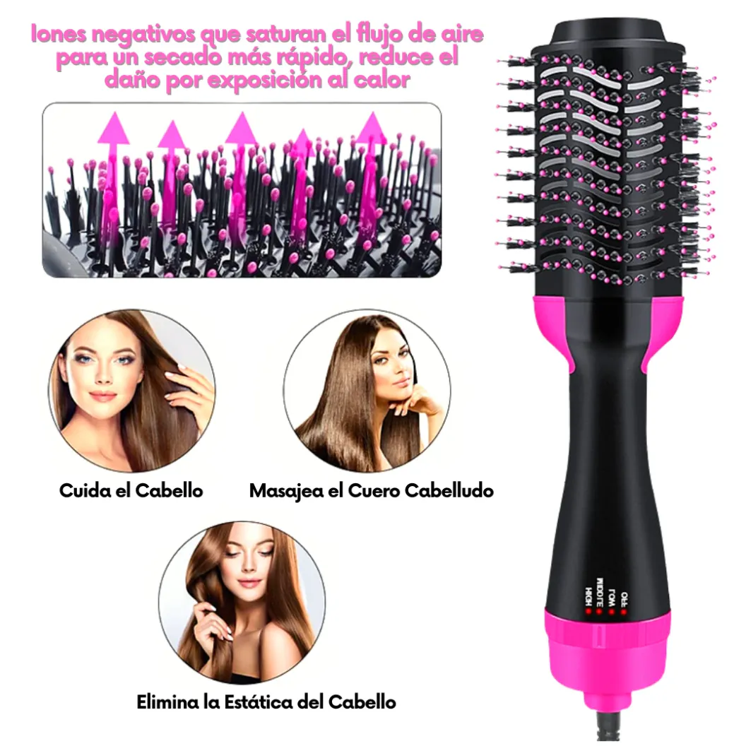 Cepillo Secador de Aire Voluminizador ProRiz: ¡El Secreto para un Cabello Increíble! - Cepillo Secador  De Aire Voluminizador