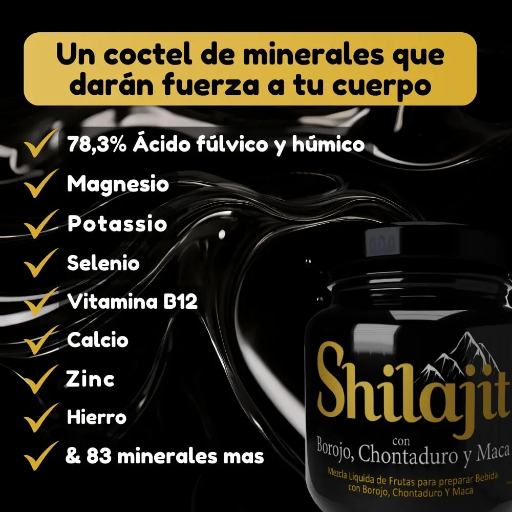 Shilajit: Impulsa tu Energía y Vitalidad - Shilajit x  125 jalea CON REGISTRO INVIM