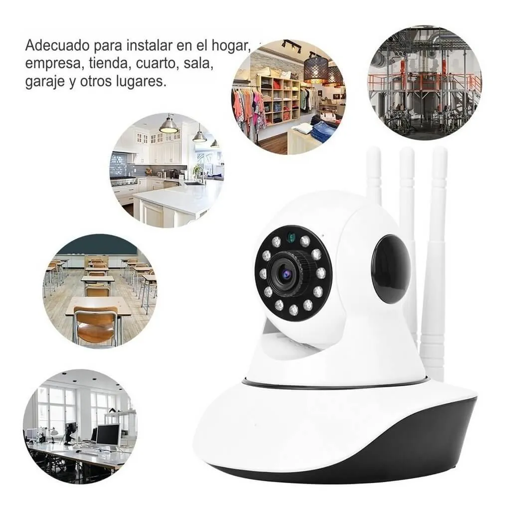 Cámara de Seguridad 3 Antenas: Protección Total para tu Hogar - Camara seguridad 3 antenas