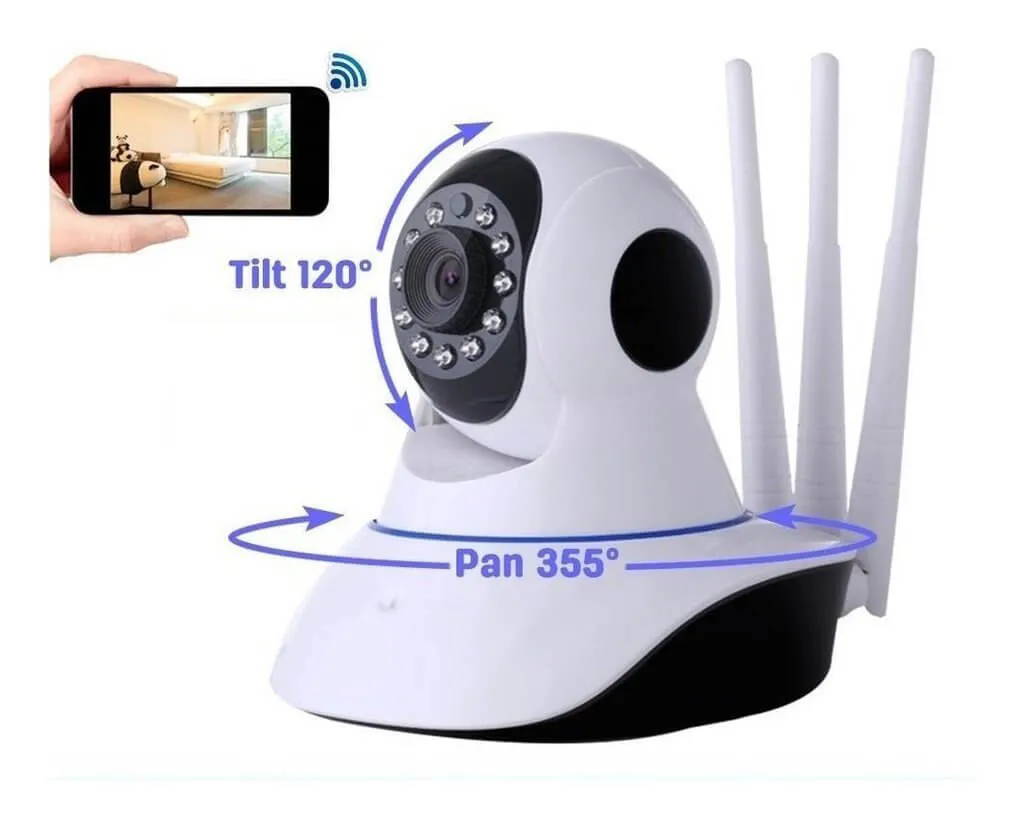 Cámara de Seguridad 3 Antenas: Protección Total para tu Hogar - Camara seguridad 3 antenas