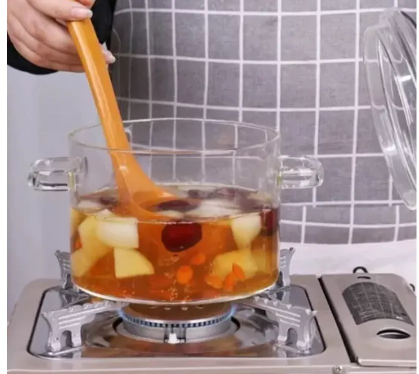Olla de Vidrio de 1.5 L Apta para Estufa: Cocina con Estilo y Seguridad - OLLA DE VIDRIO TEMPLADO 1.5 LITROS