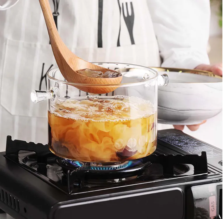 Olla de Vidrio de 1.5 L Apta para Estufa: Cocina con Estilo y Seguridad - OLLA DE VIDRIO TEMPLADO 1.5 LITROS