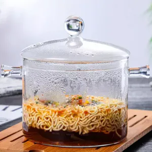 Olla de Vidrio de 1.5 L Apta para Estufa: Cocina con Estilo y Seguridad - OLLA DE VIDRIO TEMPLADO 1.5 LITROS