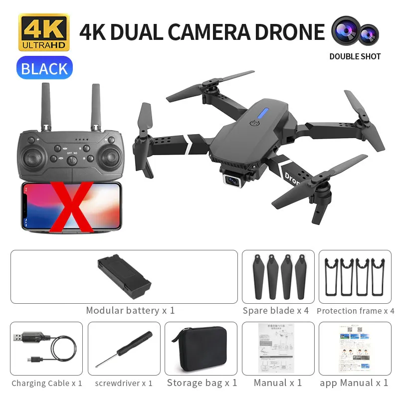 Dron Doble Cámara 4K + Maletín: Captura Momentos Épicos con Estilo - Dron doble cámara 4K + maletín