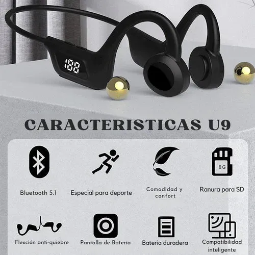Audifonos de Conducción Ósea U9: Experimenta el Sonido de una Nueva Manera - Audifonos Conduccion Osea U9 Con Pantall