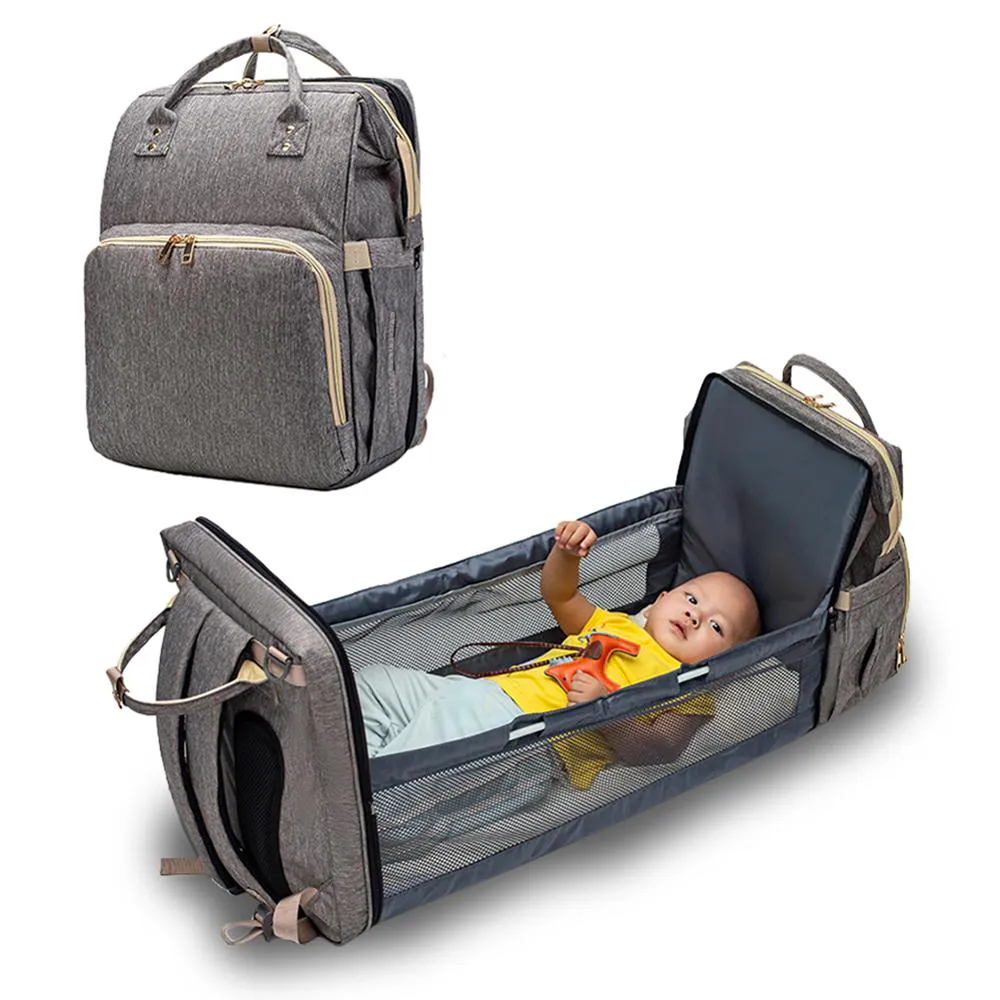 Morral Pañalera Tipo Cuna Con Cambiador: ¡La solución perfecta para tus aventuras con tu bebé! - Morral Pañalera Tipo Cuna Con Cambiador
