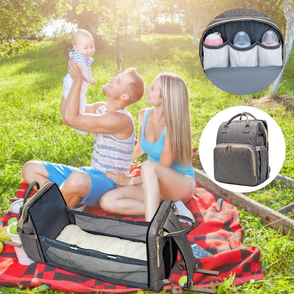 Morral Pañalera Tipo Cuna Con Cambiador: ¡La solución perfecta para tus aventuras con tu bebé! - Morral Pañalera Tipo Cuna Con Cambiador
