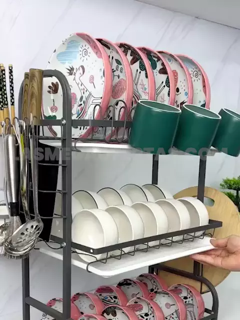 ORGANIZADOR DE LOZA 3 NIVELES: La Solución Perfecta para una Cocina Ordenada
