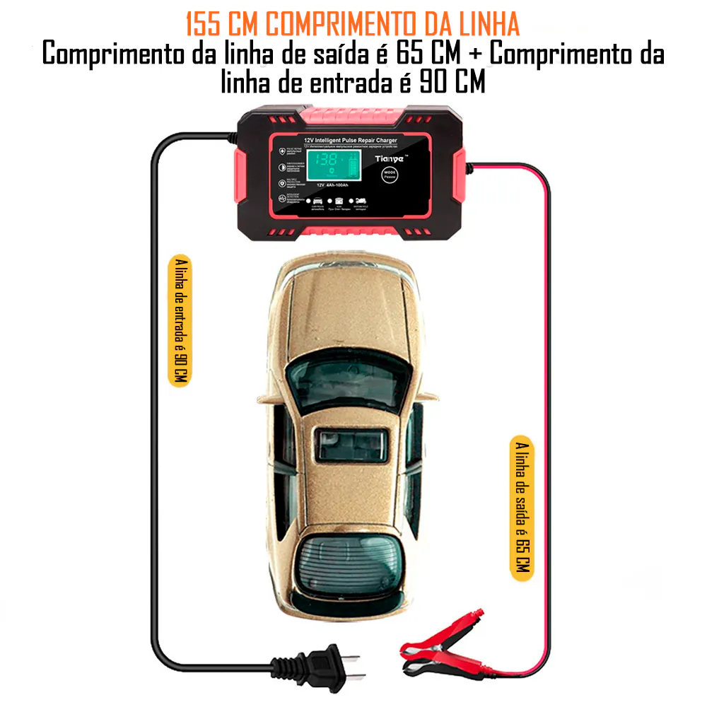 Cargador de Baterías para Automóviles y Motocicletas 12v - Cargador Baterías Carro Motos 12v