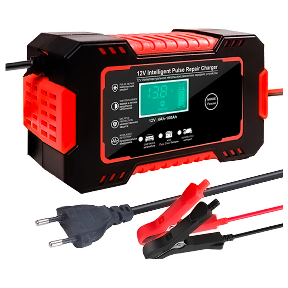 Cargador de Baterías para Automóviles y Motocicletas 12v - Cargador Baterías Carro Motos 12v