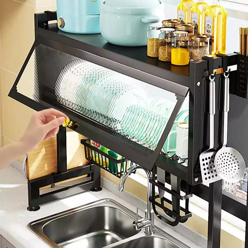 Escurridor Estante con Gabinete X65: Organiza tu Cocina con Estilo - Escurridor Estante con Gabinete X65