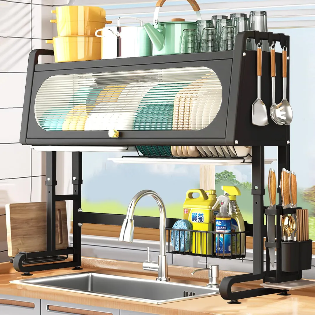 Escurridor Estante con Gabinete X65: Organiza tu Cocina con Estilo - Escurridor Estante con Gabinete X65