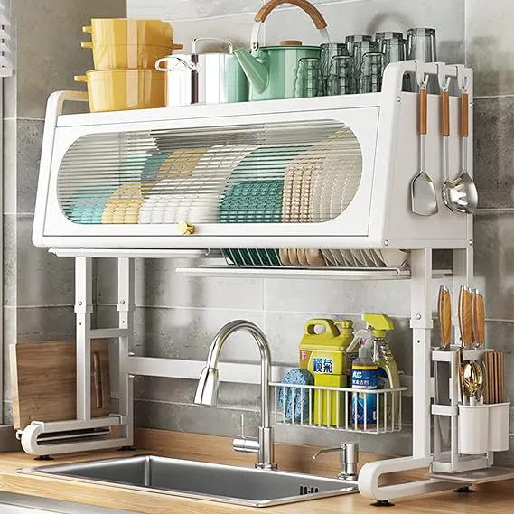 Escurridor Estante con Gabinete X65: Organiza tu Cocina con Estilo - Escurridor Estante con Gabinete X65
