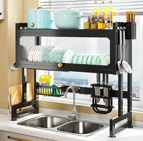 Escurridor Estante con Gabinete X65: Organiza tu Cocina con Estilo