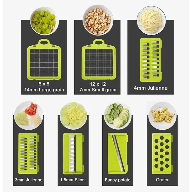 Rallador 14 en 1: ¡El Compañero Perfecto para Tu Cocina! - Rallador 14 en 1