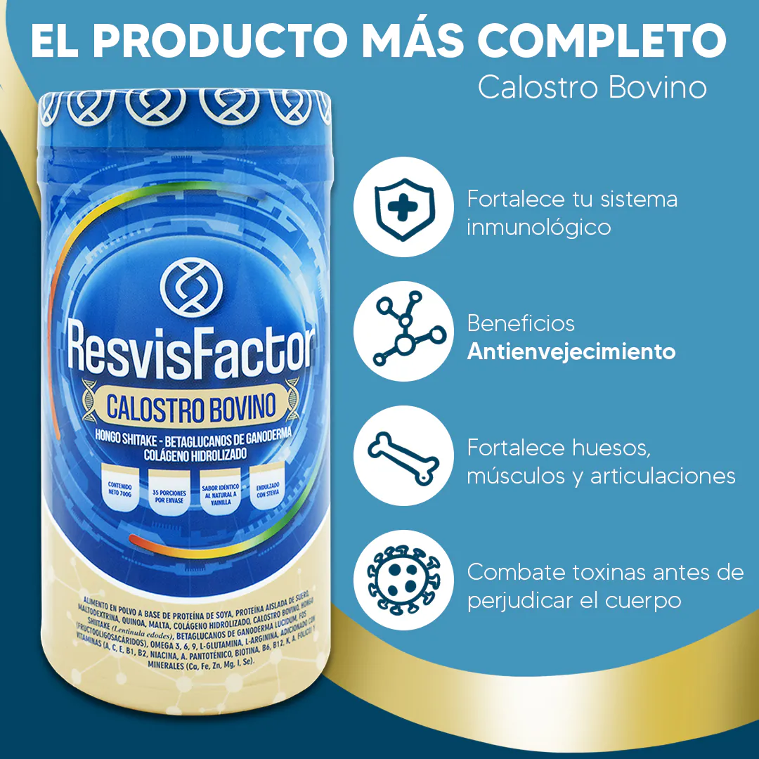 Calostro Bovino ResvisFactor X3: El Impulso Inmunológico Que Necesitas - Calostro bovino revisfactor unmerco X3