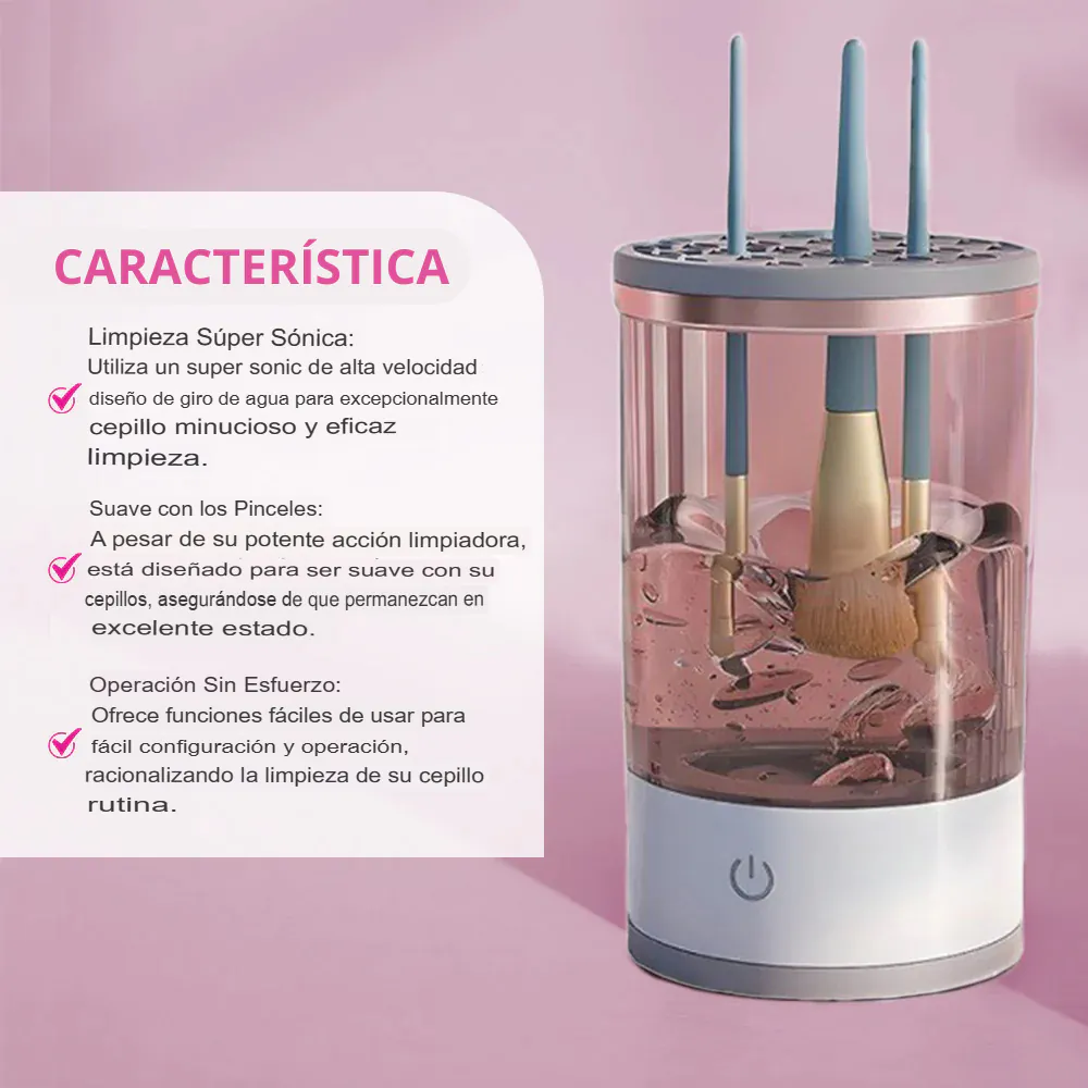 Limpiador De Brochas De Maquillaje Eléctrico: ¡Di Adiós a las Bacterias y Hola a un Maquillaje Impecable! - Limpiador De Brochas De Maquillaje