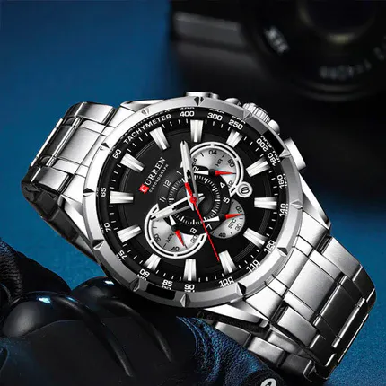 Reloj Curren 8355: Elegancia y Precisión en tu Muñeca - Reloj Curren 8355 Cronógr en acero inoxi