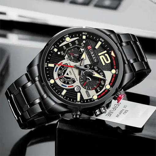 Reloj Curren 8355: Elegancia y Precisión en tu Muñeca - Reloj Curren 8355 Cronógr en acero inoxi