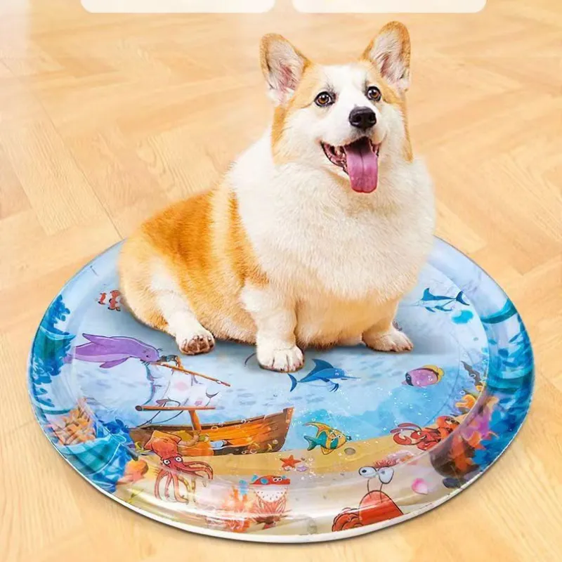 Colchoneta Tapete de Agua Ovalado: ¡Diversión Refrescante para tu Mascota! - Colchoneta Tapete de Agua Ovalado x 65cm